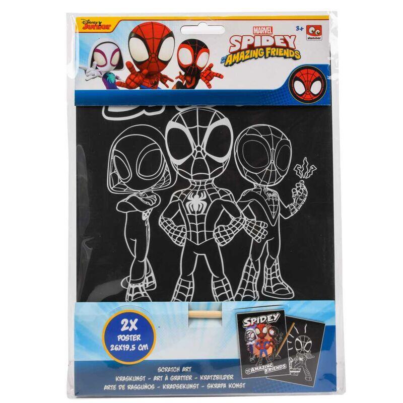 pack-de-12-unidades-set-papeleria-scratch-art-spiderman-marvel