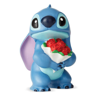 figura-enesco-disney-lilo-stitch-stitch-con-ramo-de-rosas