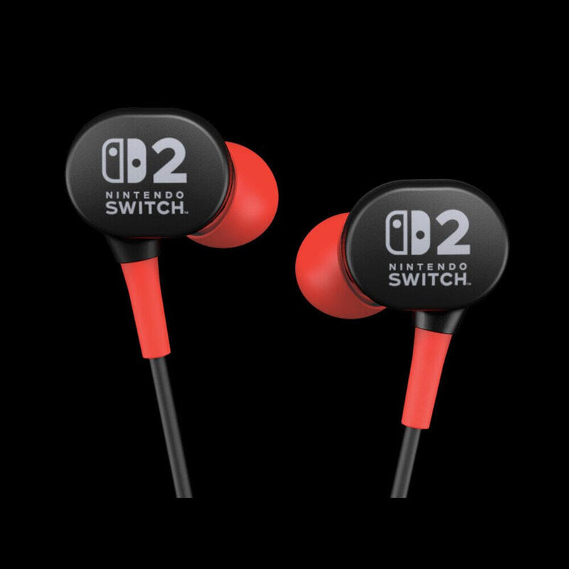 auriculares-powera-wired-earbuds-for-nintendo-switch-2-alambrico-dentro-de-oido-juego-negro-rojo