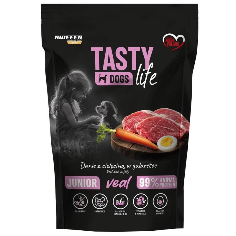 comida-humeda-para-perros-biofeed-tasty-dogs-life-junior-veal-150g
