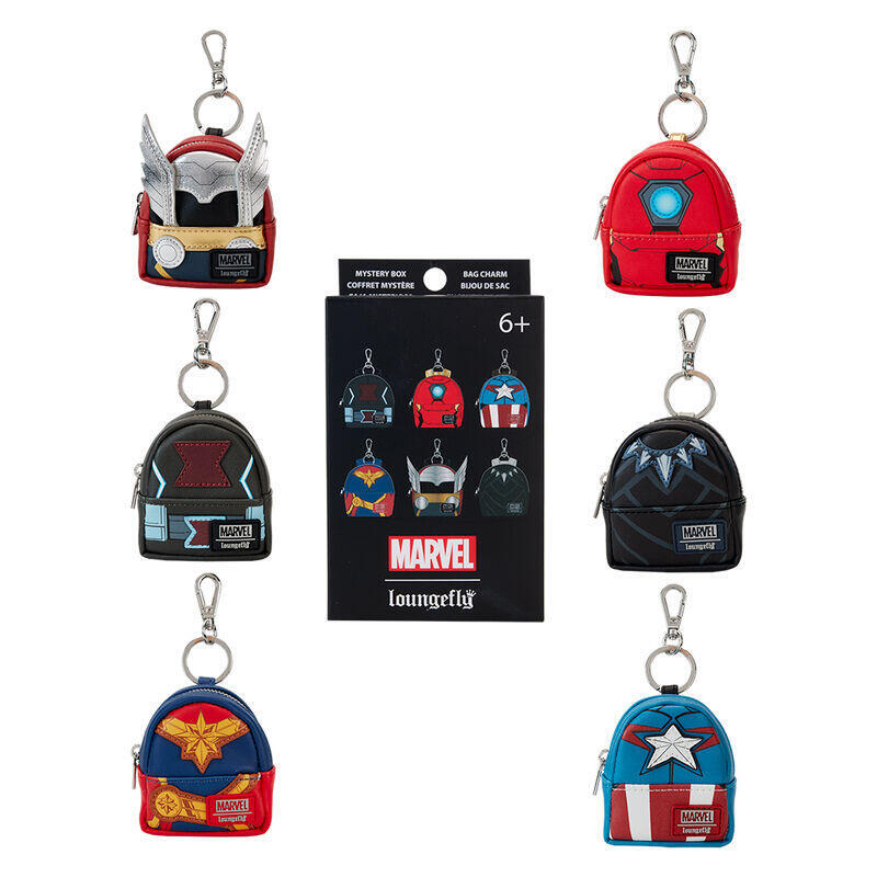 pack-de-15-unidades-llavero-mini-mochila-mystery-los-vengadores-avengers-loungefly-surtido