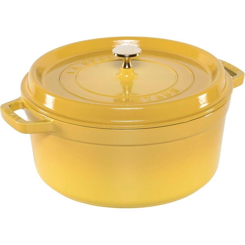 staub-la-cocotte-26cm-rund-citron-gusseisen