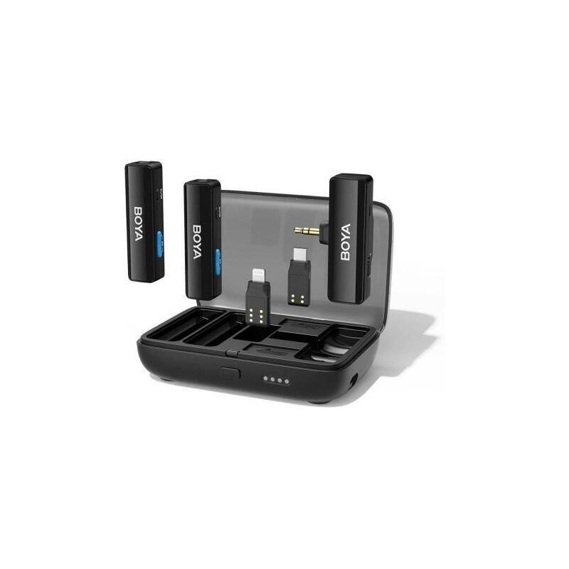 boya-microphone-wireless-all-in-one-24ghz-1-receiver-and-2-transmitter-ultra-long-battery-life-black-eu