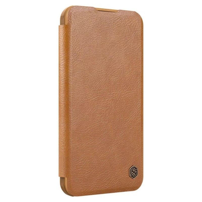 nillkin-qin-prop-funda-libro-de-cuero-iphone-16-pro-marron
