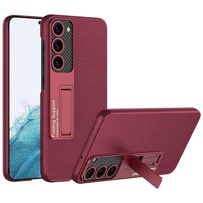 funda-de-polipiel-samsung-galaxy-s23-con-soporte-borgona