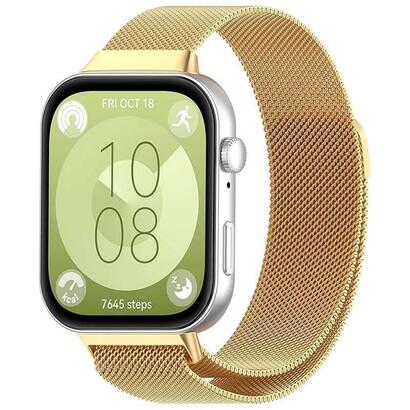 correa-milanesa-magnetica-huawei-watch-fit-3-dorado