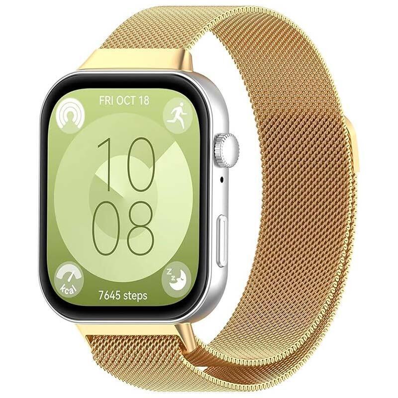 correa-milanesa-magnetica-huawei-watch-fit-3-dorado