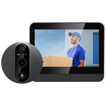 escam-c89-vision-nocturna-pir-audio-bidireccional-negro-mirilla-digital