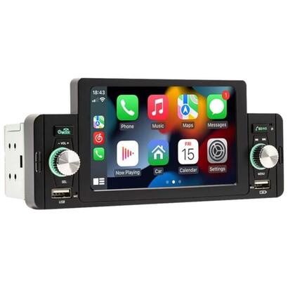 autoradio-1-din-swm-160w-5-pulgadas-bluetoothcarplayandroid-auto-inalambricousb-negro