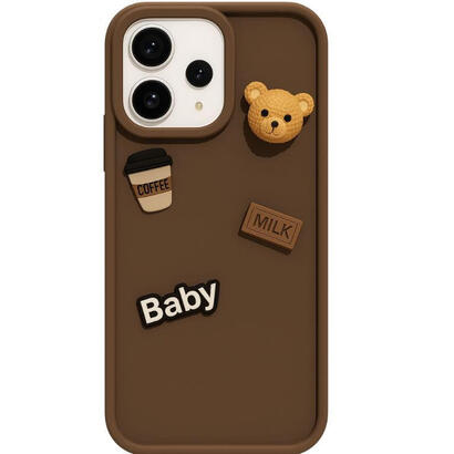 funda-de-silicona-coffee-bear-xiaomi-redmi-note-14-5g-marron