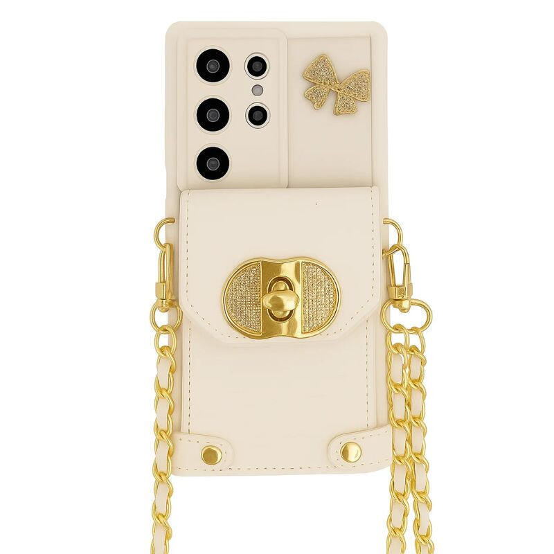 funda-cartera-cadenas-colgantes-coquette-samsung-galaxy-a16-blanco