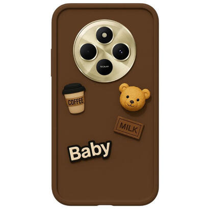 funda-de-silicona-coffee-bear-xiaomi-redmi-14c-marron