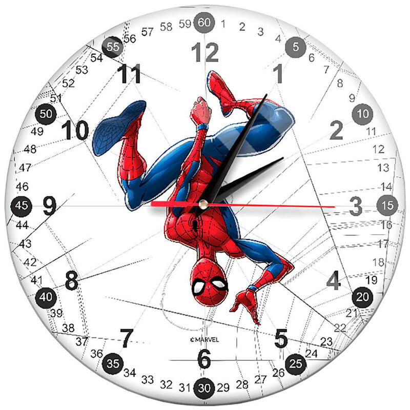 reloj-pared-spiderman-marvel