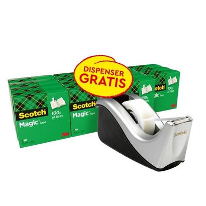 scotch-magic-pack-de-16-cintas-adhesivas-invisibles-19mm-x-33m-dispensador-gratis-del-dispensador-negrogris