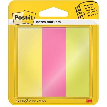 post-it-pack-de-3-blocs-de-100-marcadores-reposicionables-forma-rectangular-colores-surtidos