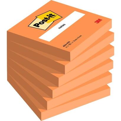 post-it-pack-de-6-blocs-de-100-notas-adhesivas-reposicionables-forma-cuadrada-76x76mm-naranja