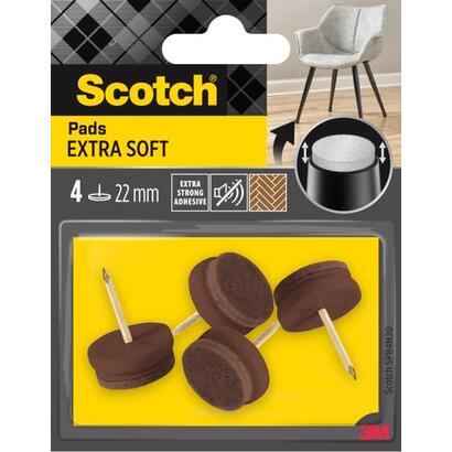 scotch-pack-de-4-almohadillas-de-fieltro-con-clavo-extrasuaves-diametro-de-22mm-marron-sp84n30