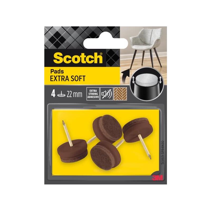 scotch-pack-de-4-almohadillas-de-fieltro-con-clavo-extrasuaves-diametro-de-22mm-marron-sp84n30