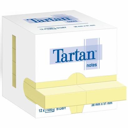 tartan-pack-de-12-blocs-de-100-notas-adhesivas-reposicionables-51x38mm-100-pefc-amarillo-claro