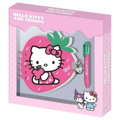 diario-boligrafo-fresa-hello-kitty-and-friends
