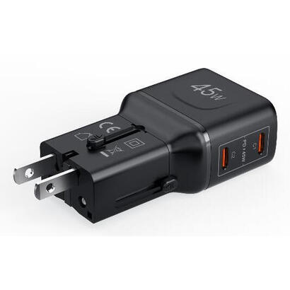 celly-multiplugsl45w-cargador-de-dispositivo-movil-auriculares-smartphone-tableta-negro-corriente-alterna-carga-rapida-interior