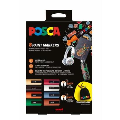 posca-edicion-limitada-pack-de-4-marcadores-de-pintura-pc5m-4-marcadores-de-pintura-pc3m-regalo-bolsa-de-tela-