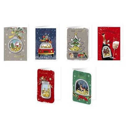 pack-de-24-unidades-bismark-tarjeta-de-felicitacion-navideaa-con-sobre-decorada-con-confetti-6-diseaos-diferentes
