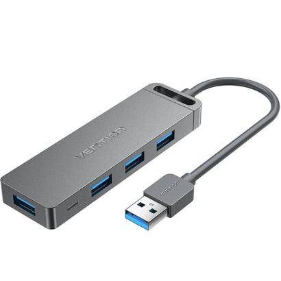 hub-usb-30-vention-chlhd-4xusb-1xmicrousb-pd-gris