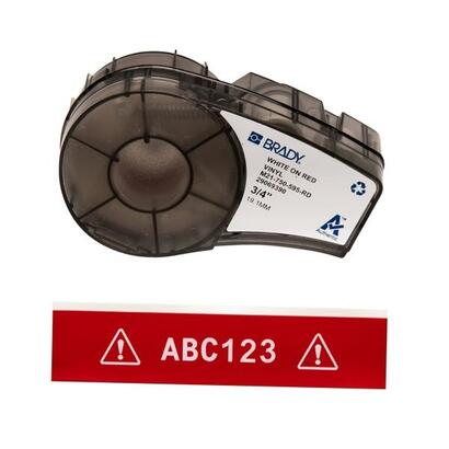 brady-m21-750-595-rd-cinta-de-etiquetas-original-vinilo-texto-blanco-sobre-fondo-rojo-ancho-191mm-x-640m