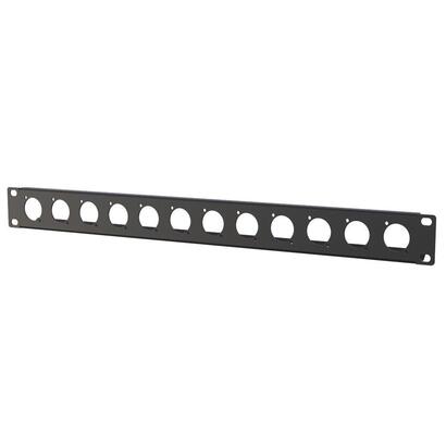 1u-rack-panel-with-12-holes-for-universal-d-type-xlr