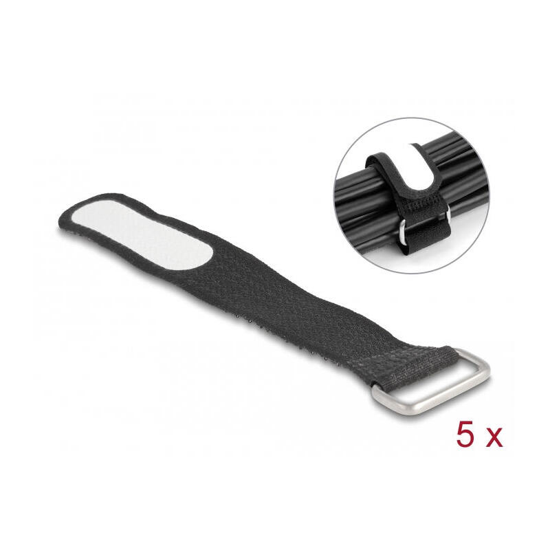 delock-19603-organizador-de-cables-soporte-de-sujecion-de-cables-negro-5-piezas