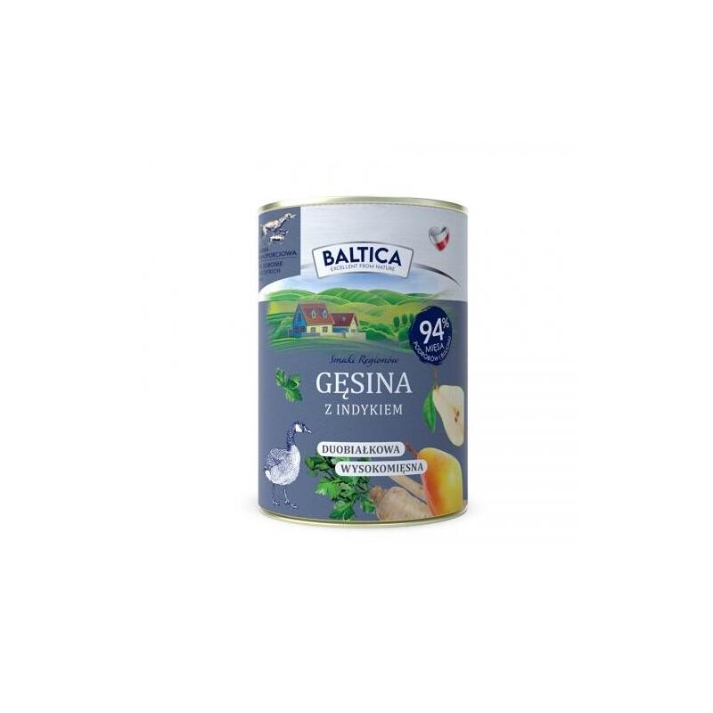 baltica-smaki-regionow-goose-with-turkey-comida-humeda-para-perros-400g