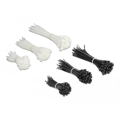 delock-cablebinder-sortimentsbox-500-muck-negro-blanco