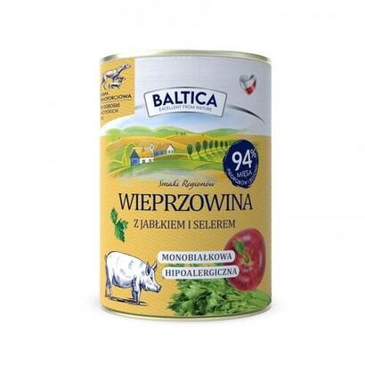 baltica-smaki-regionow-cerdo-con-manzana-comida-humeda-para-perros-400-g