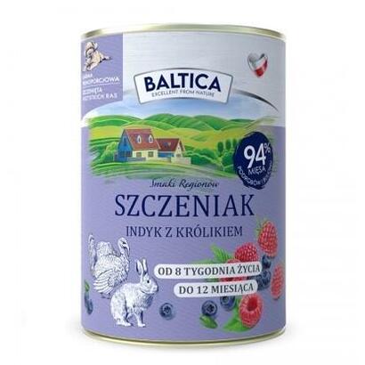 baltica-smaki-regionow-puppy-pavo-con-conejo-comida-humeda-para-perros-400-g