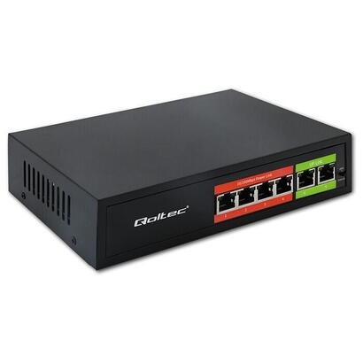 switch-qoltec-52289-fast-ethernet-poe-4x-rj45-poe-2x-rj45-uplink-65w-10-100-mb-s