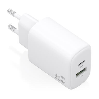 aisens-cargador-gan-30w-1xusb-c-pd30-qc40-1xusb-a-qc30-blanco