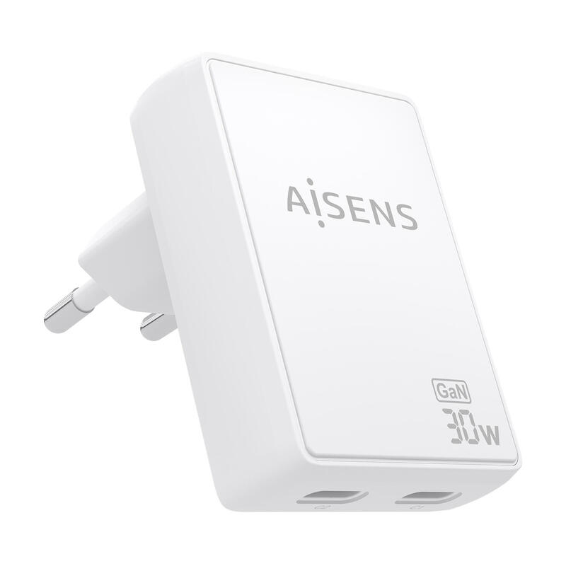 aisens-cargador-de-pared-gan-ultra-delgado-30w-2xusb-c-pd30-qc40-blanco