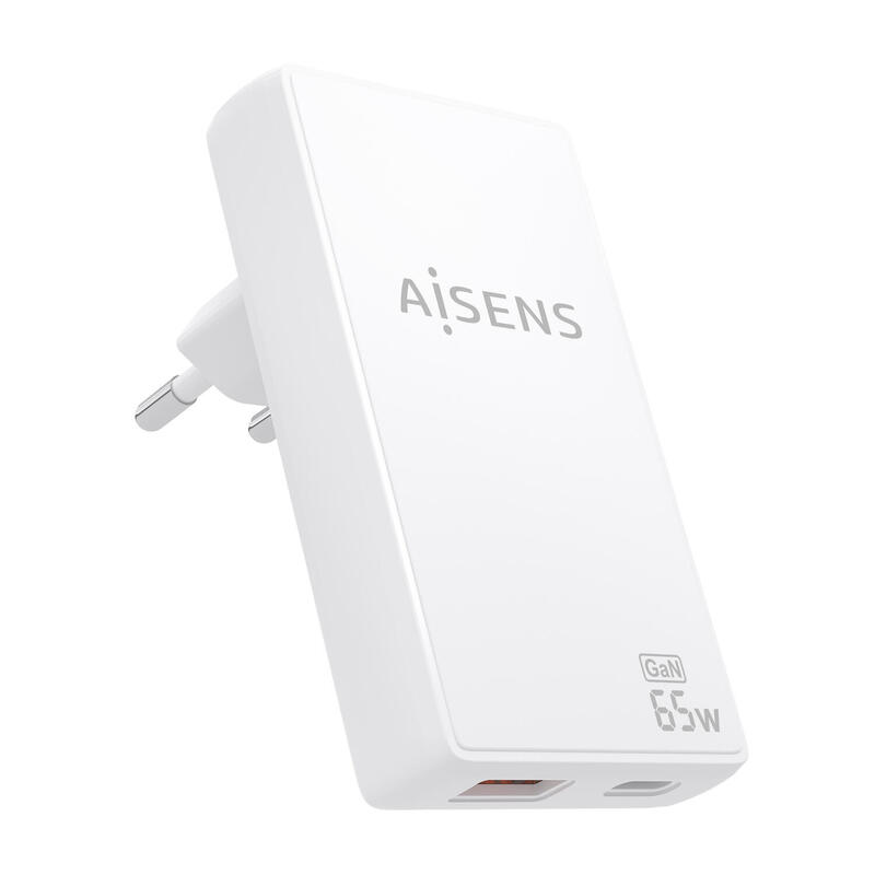 aisens-cargador-de-pared-gan-ultra-delgado-65w-1xusb-c-pd30-qc40-1xusb-a-qc30-blanco