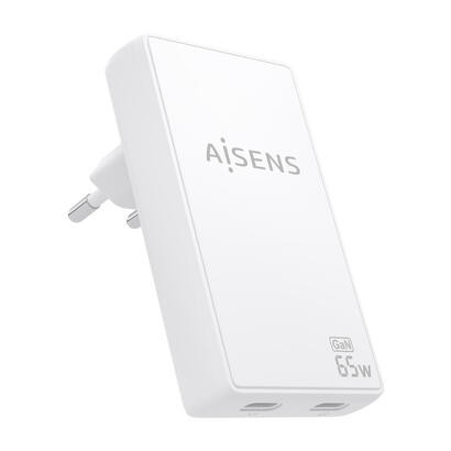 aisens-cargador-de-pared-gan-ultra-delgado-65w-2xusb-c-pd30-qc40-blanco