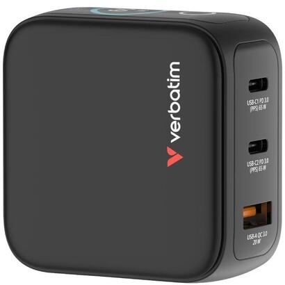 cargador-de-pared-universal-gan-para-viaje-verbatim-mini-gan-charger-con-pantalla-2xusb-tipo-c-1xusb-65w
