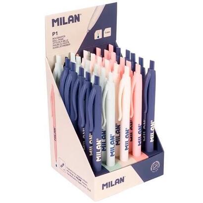 milan-boligrafo-p1-serie-430-since-1918-tinta-azul-caja-expositora-30-ud