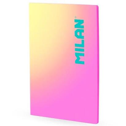 milan-libreta-encolada-a4-48h-papel-95gr-cuadricula-5x5-coleccion-sunset-rosa