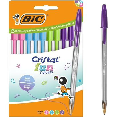 boligrafos-de-tinta-de-aceite-bic-cristal-fun-524176-10-unidades-colores-surtidos
