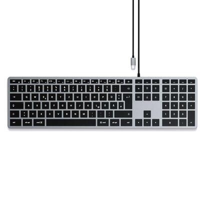 satechi-slim-w3-teclado-hogar-usb-qwertz-aleman-negro-gris