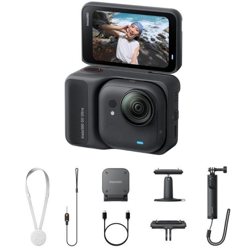 camara-digital-deportiva-insta360-go-ultra-pack-creador-4k-angulo-de-vision-360-negra