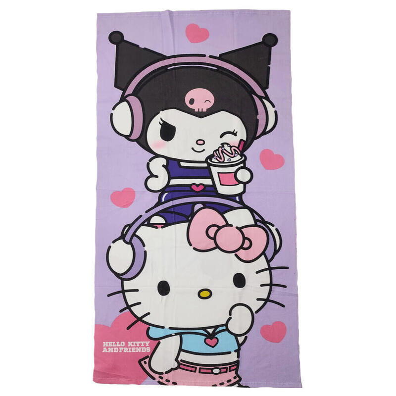 toalla-kuromi-hello-kitty-microfibra