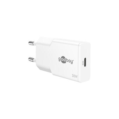 goobay-usb-c-pd-gan-schnellladegerat-slim-30-w-blanco-75736