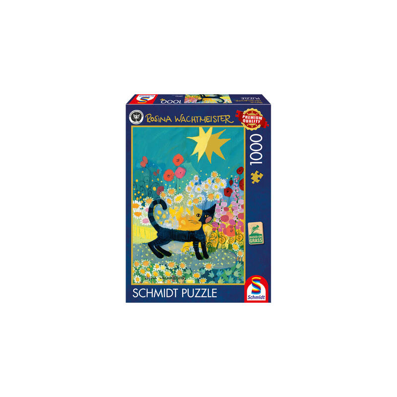 schmidt-spiele-rosina-wachtmeister-gato-en-un-mar-de-flores-rompecabezas-de-1000-piezas-58661