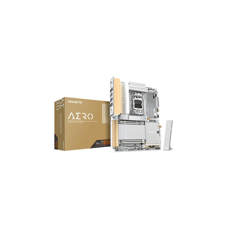 placa-base-gigabyte-x870e-aero-x3d-wood-plateado